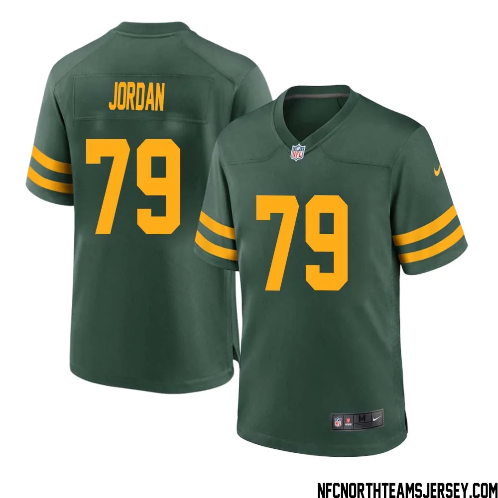 Mike Jordan No 79 Green Bay Packers Alternate Jersey Green Mens 1