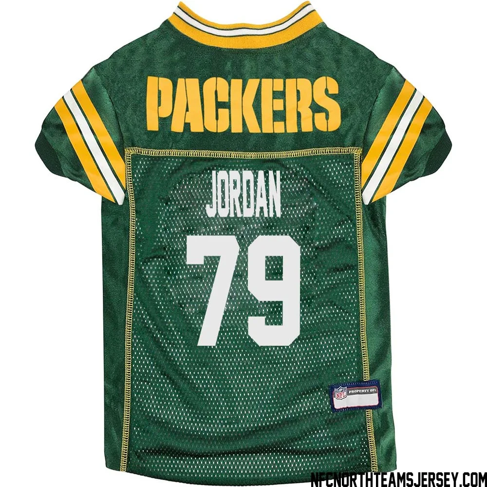 Mike Jordan No 79 Green Bay Packers Dog Jersey Green