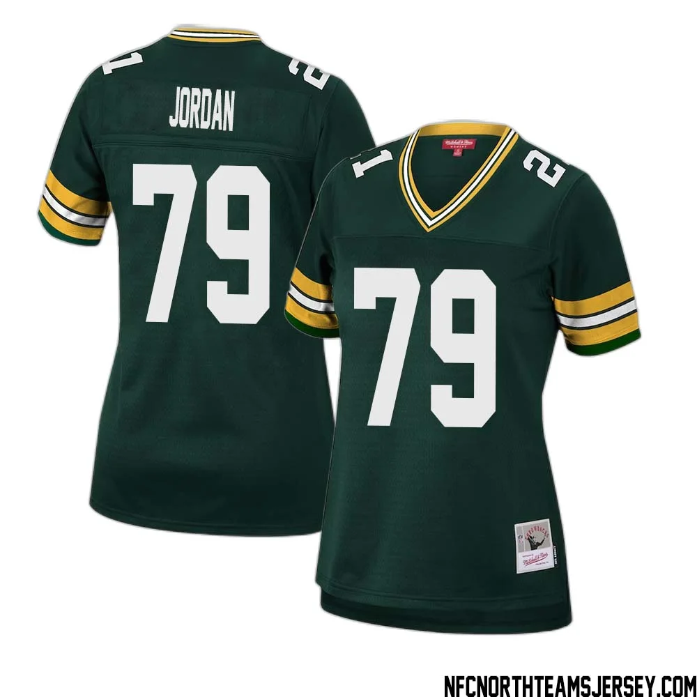 Mike Jordan No 79 Green Bay Packers Mitchell Ness Women 2010 Legacy Replica Player Jersey Green