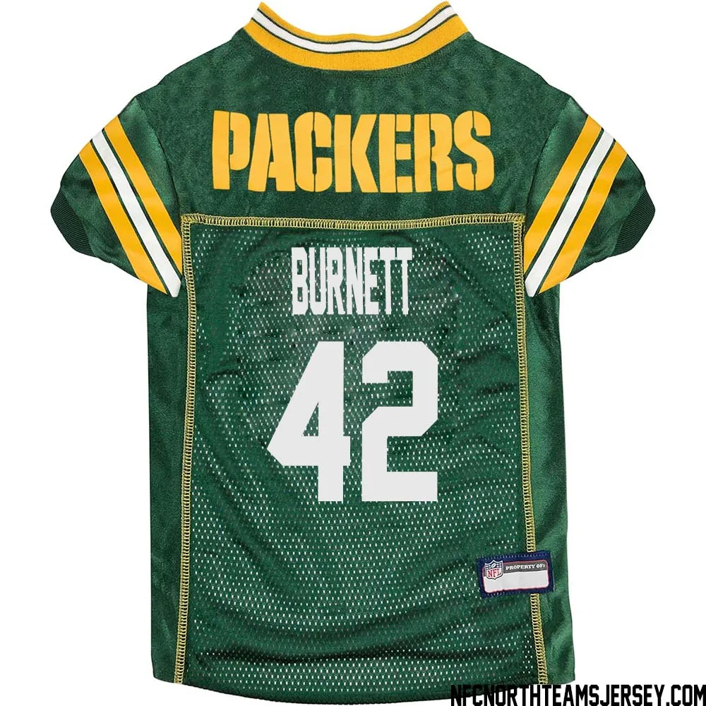 Morgan Burnett No 42 Green Bay Packers Dog Jersey Green 1