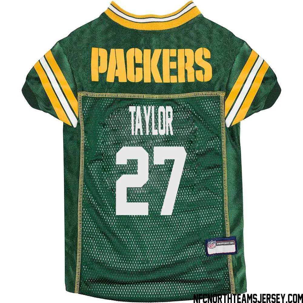 Patrick Taylor No 27 Green Bay Packers Dog Jersey Green