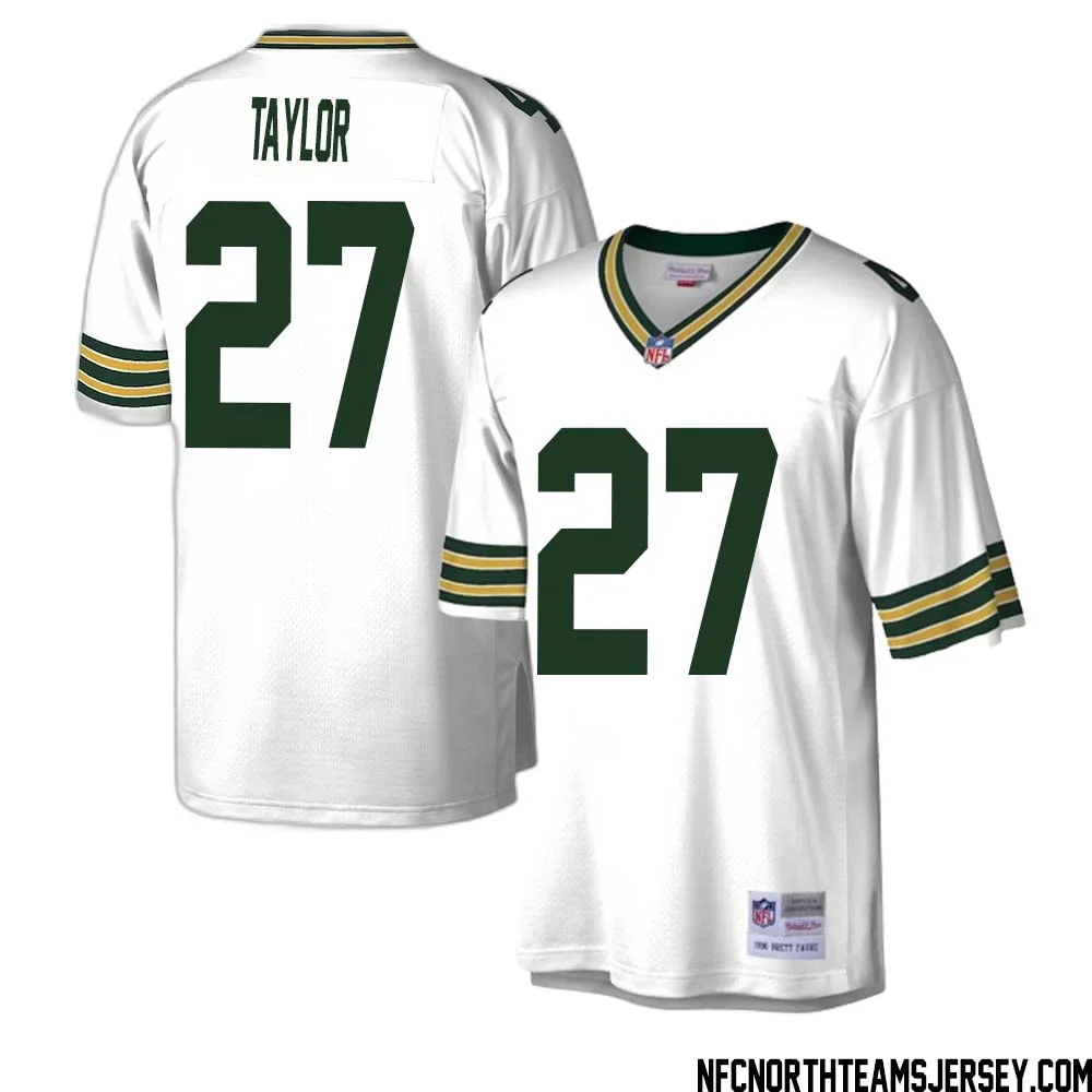Patrick Taylor No 27 Green Bay Packers Mitchell Ness Legacy Replica Jersey White 1