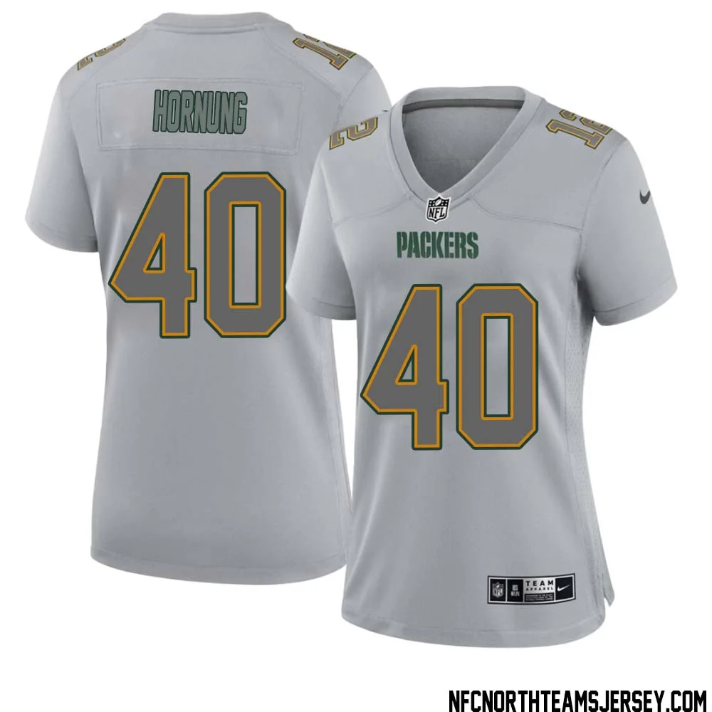 Paul Hornung No 40 Green Bay Packers Atmosphere Jersey Grey Womens