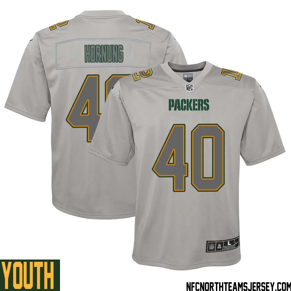 Paul Hornung No 40 Green Bay Packers Atmosphere Jersey Grey Youth