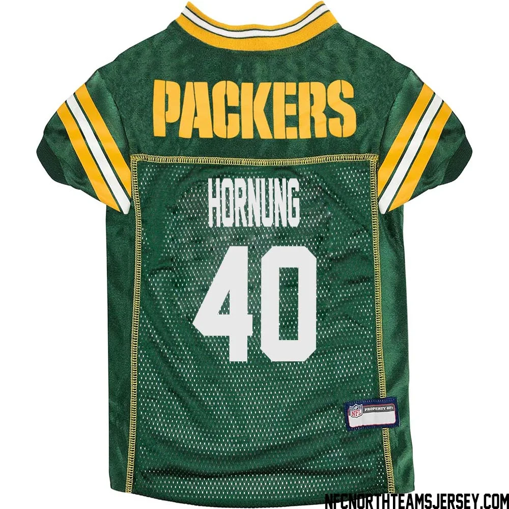 Paul Hornung No 40 Green Bay Packers Dog Jersey Green
