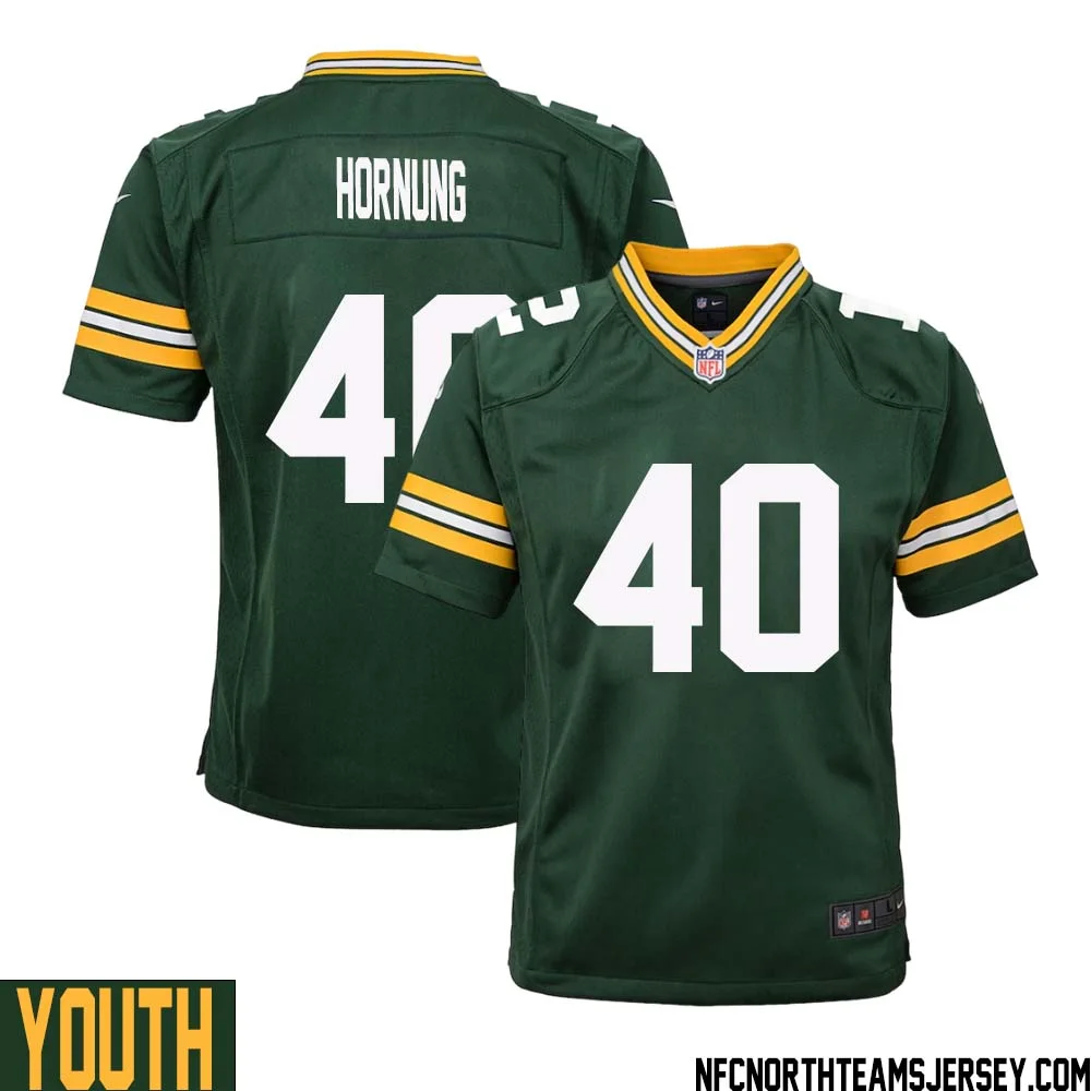 Paul Hornung No 40 Green Bay Packers Home Game Jersey Youth