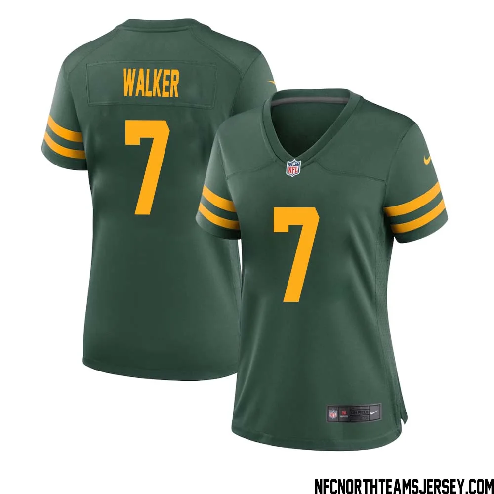 Quay Walker No 7 Green Bay Packers Alternate Jersey Green Womens