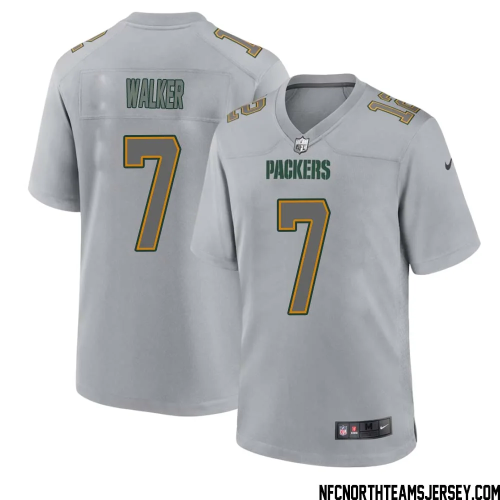 Quay Walker No 7 Green Bay Packers Atmosphere Jersey Grey Mens
