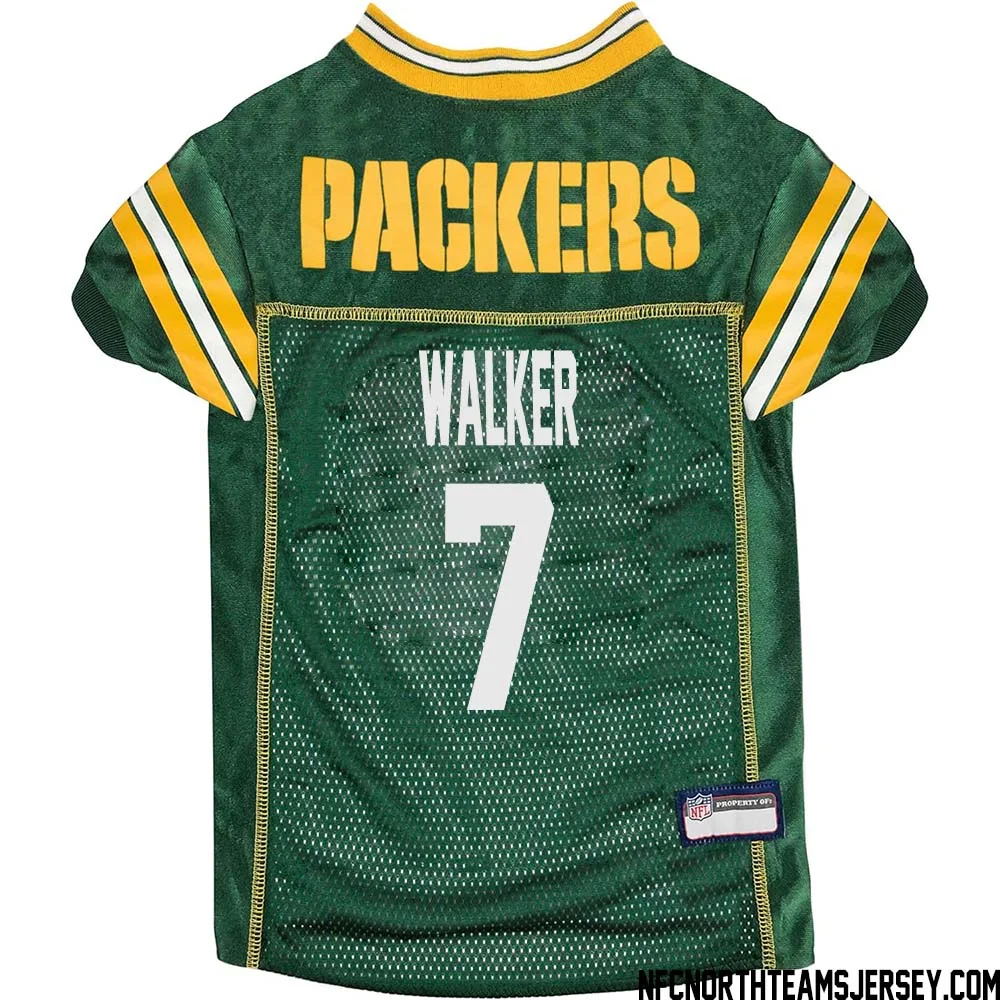 Quay Walker No 7 Green Bay Packers Dog Jersey Green