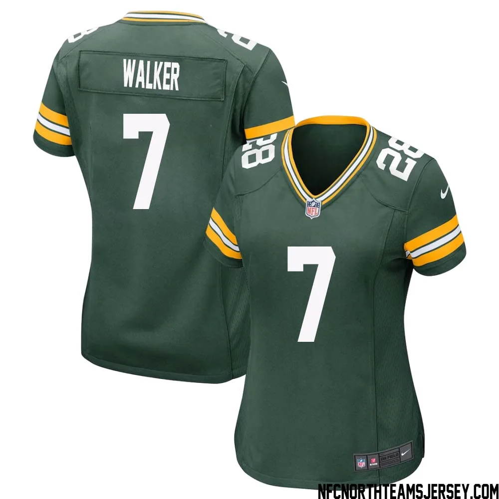 Quay Walker No 7 Green Bay Packers Home Game Jersey Womens