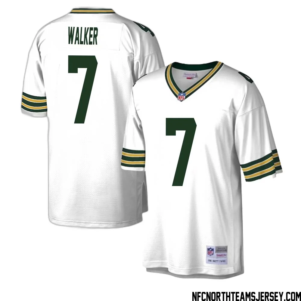 Quay Walker No 7 Green Bay Packers Mitchell Ness Legacy Replica Jersey White 1