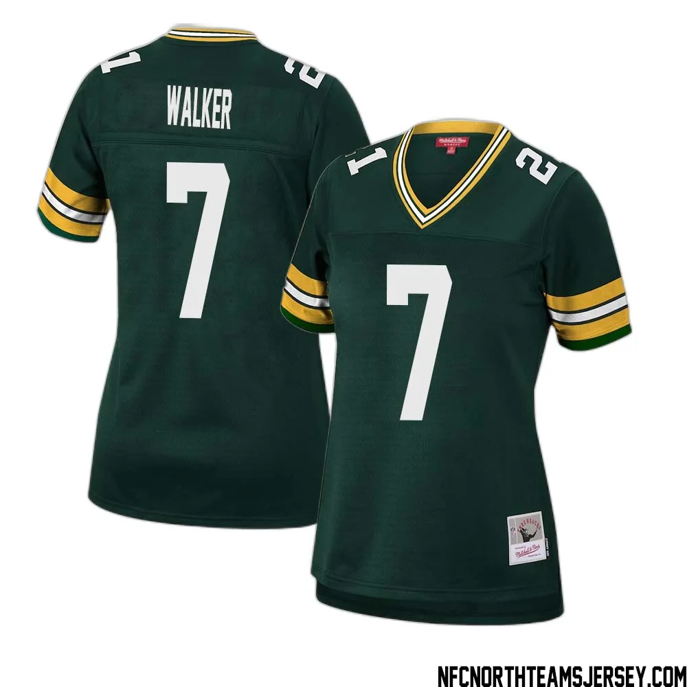 Quay Walker No 7 Green Bay Packers Mitchell Ness Women 2010 Legacy Replica Player Jersey Green 1