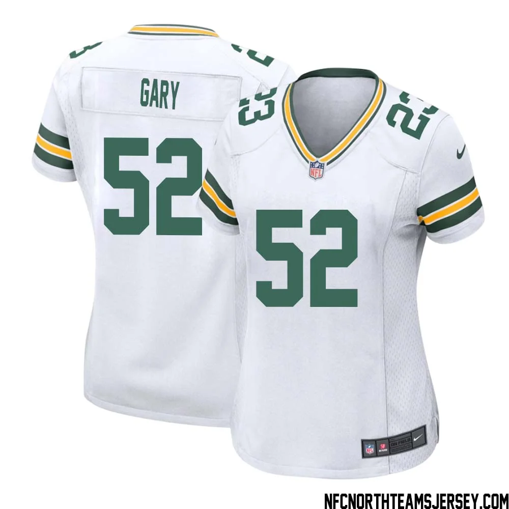 Rashan Gary No 52 Green Bay Packers Away Game Jersey Womens White