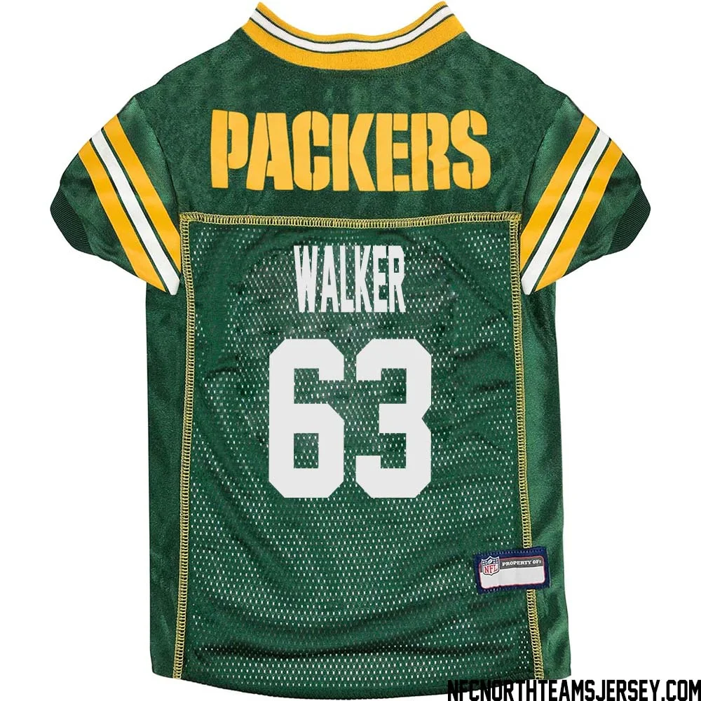 Rasheed Walker No 63 Green Bay Packers Dog Jersey Green 1