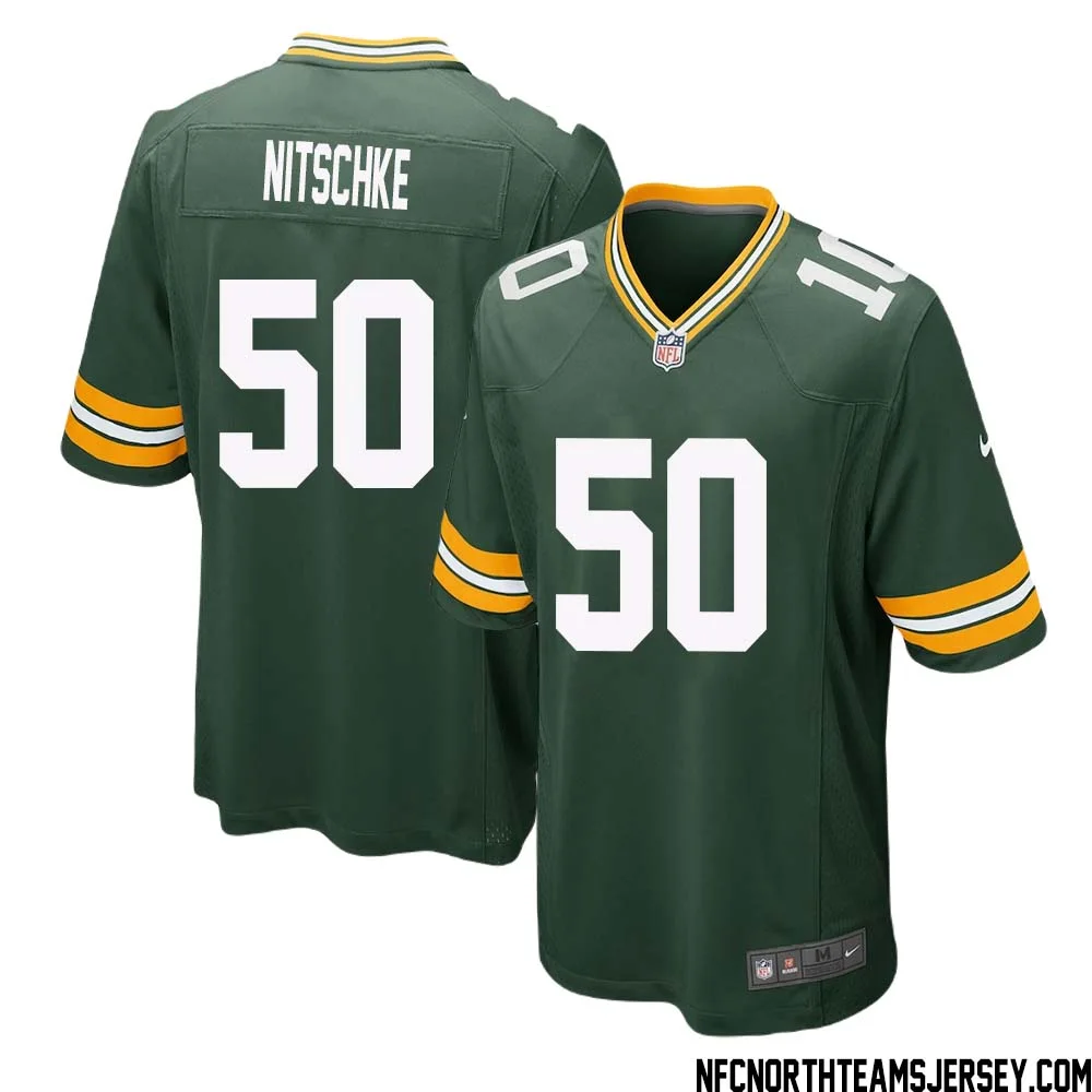Ray Nitschke No 50 Green Bay Packers Home Game Jersey Mens 1