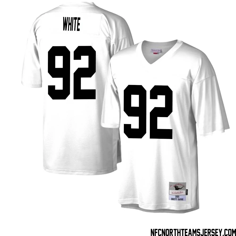 Reggie White No 92 Green Bay Packers Mitchell Ness Legacy Replica Jersey White 2