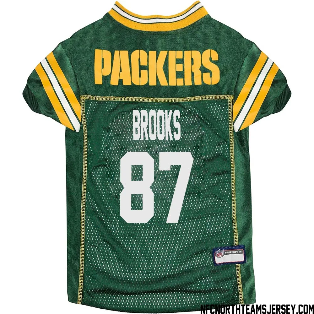 Robert Brooks No 87 Green Bay Packers Dog Jersey Green