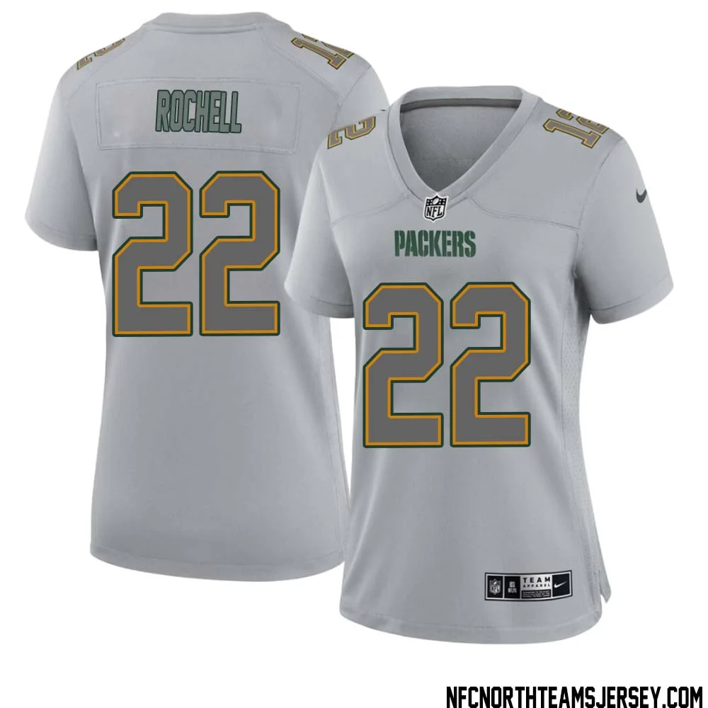 Robert Rochell No 22 Green Bay Packers Atmosphere Jersey Grey Womens