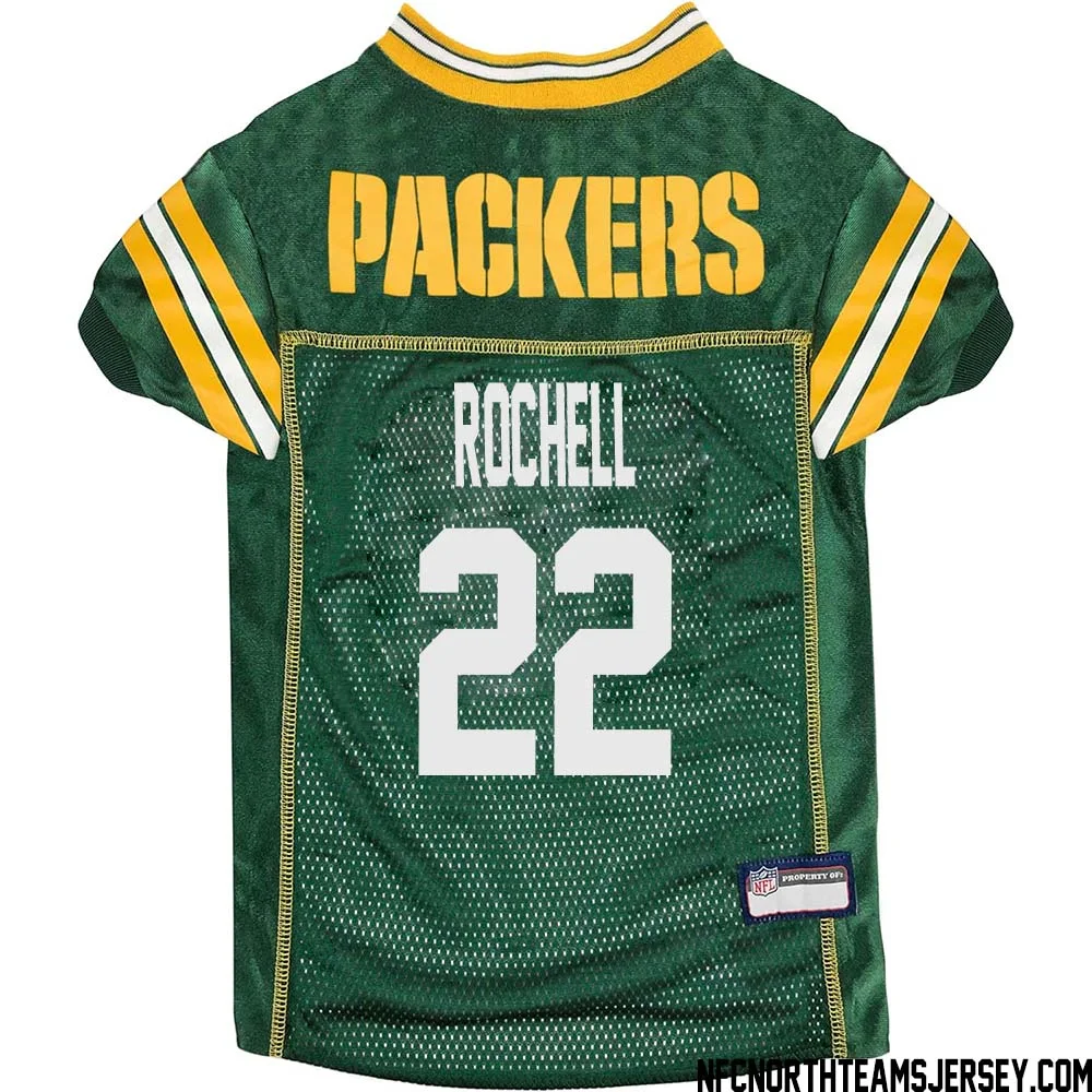 Robert Rochell No 22 Green Bay Packers Dog Jersey Green 1