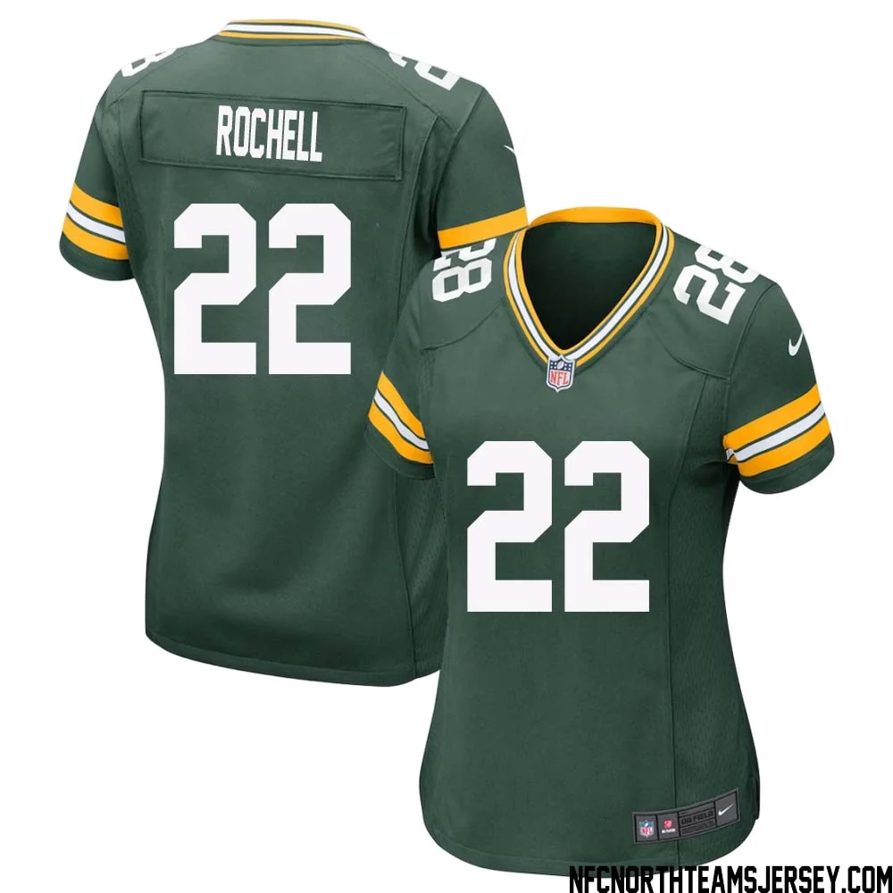 Robert Rochell No 22 Green Bay Packers Home Game Jersey Womens