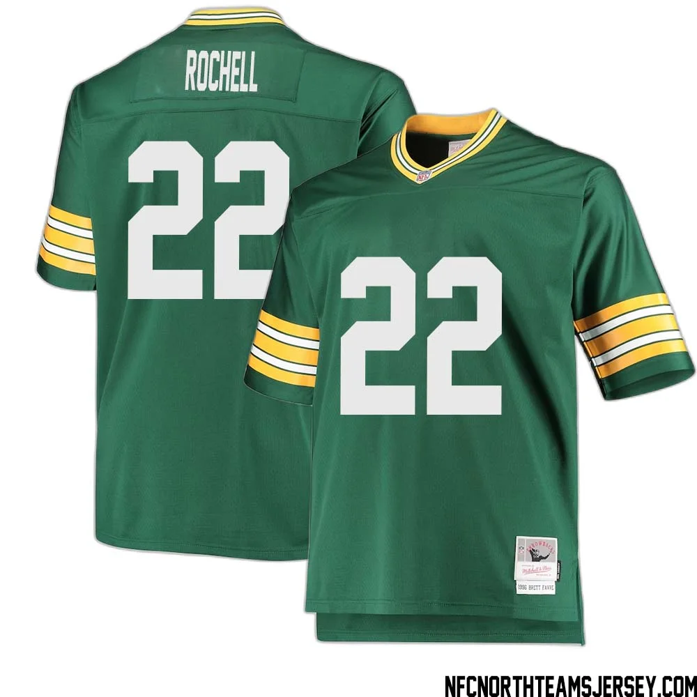 Robert Rochell No 22 Green Bay Packers Mitchell Ness Big Tall 1996 Retired Player Replica Jersey Green