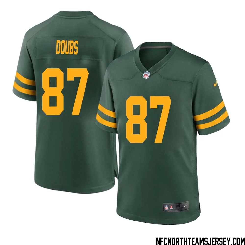Romeo Doubs No 87 Green Bay Packers Alternate Jersey Green Mens 1