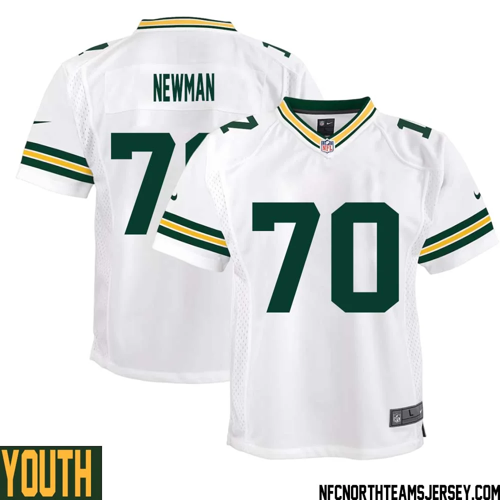 Royce Newman No 70 Green Bay Packers Away Game Jersey Youth White