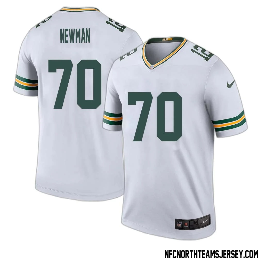 Royce Newman No 70 Green Bay Packers Color Rush Legend Jersey White Mens