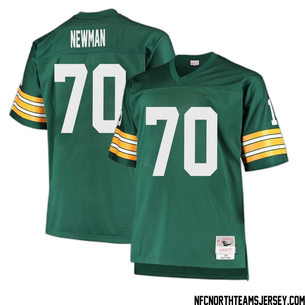 Royce Newman No 70 Green Bay Packers Mitchell Ness Big Tall 1968 Retired Player Replica Jersey Green