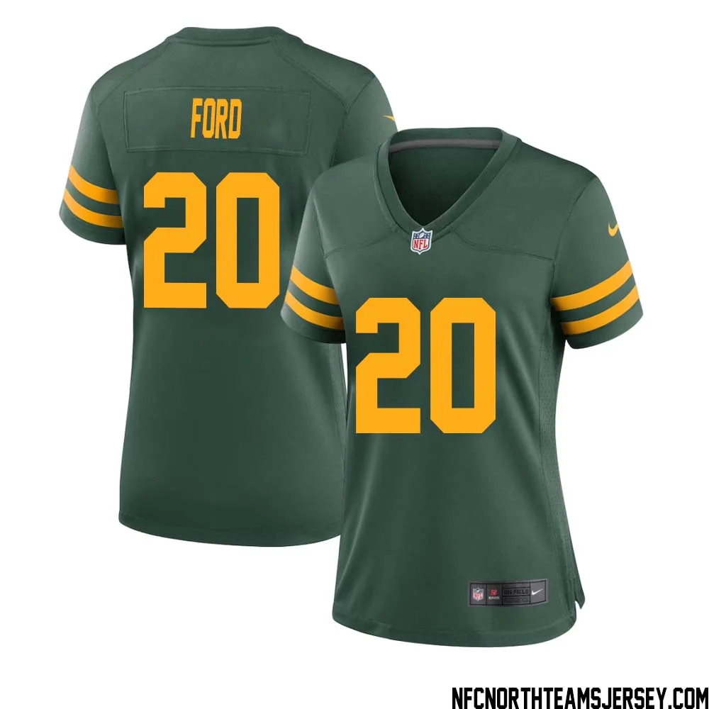 Rudy Ford No 20 Green Bay Packers Alternate Jersey Green Womens