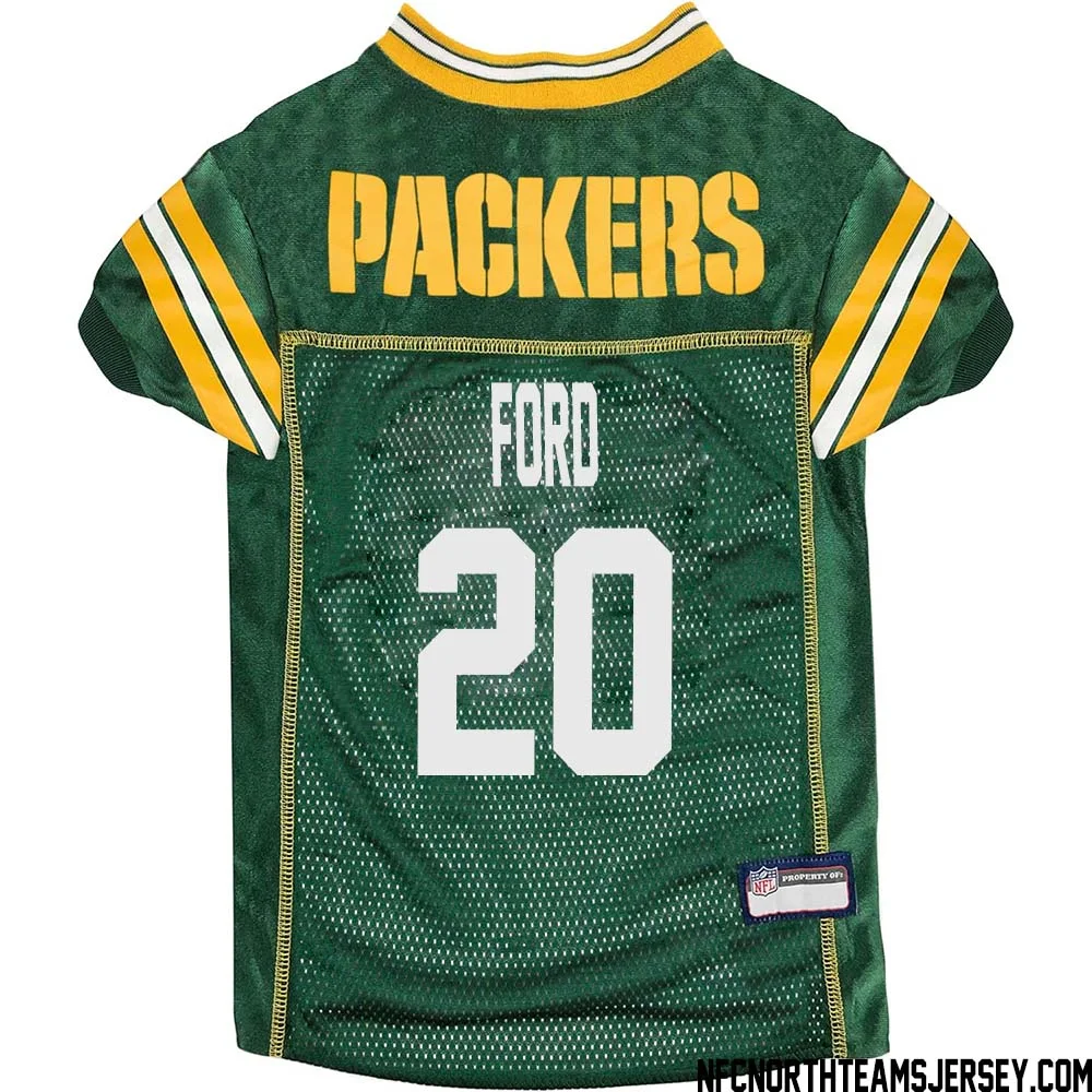 Rudy Ford No 20 Green Bay Packers Dog Jersey Green 1