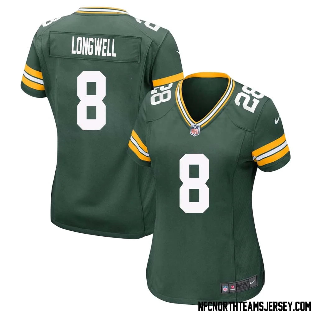 Ryan Longwell No 8 Green Bay Packers Home Game Jersey Womens