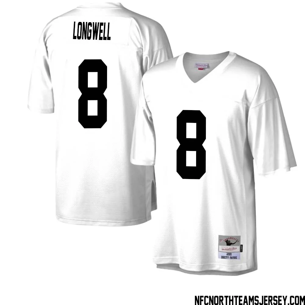 Ryan Longwell No 8 Green Bay Packers Mitchell Ness Legacy Replica Jersey White