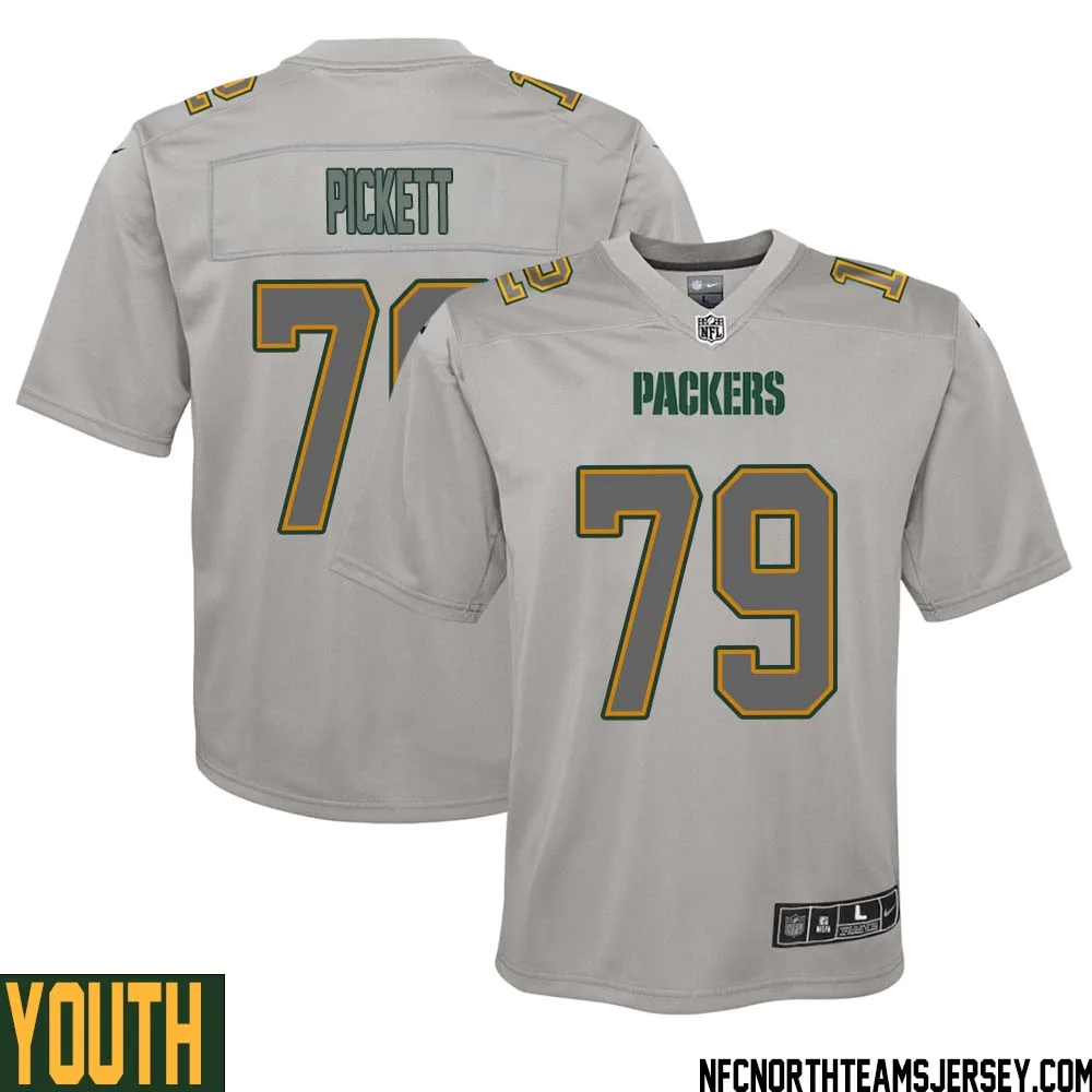 Ryan Pickett No 79 Green Bay Packers Atmosphere Jersey Grey Youth 1