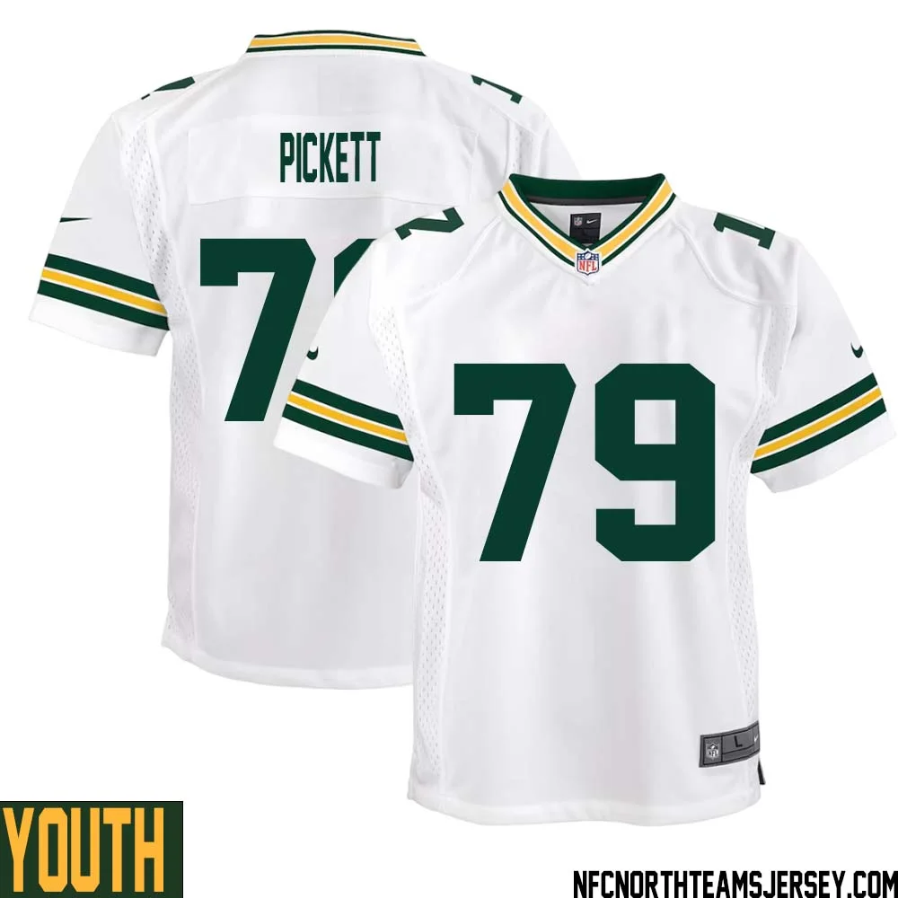 Ryan Pickett No 79 Green Bay Packers Away Game Jersey Youth White 1