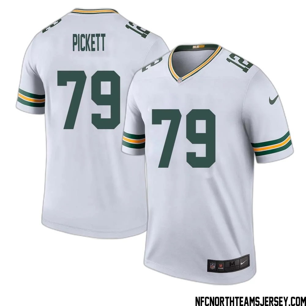 Ryan Pickett No 79 Green Bay Packers Color Rush Legend Jersey White Mens 1