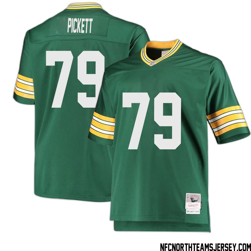 Ryan Pickett No 79 Green Bay Packers Mitchell Ness Big Tall 1996 Retired Player Replica Jersey Green