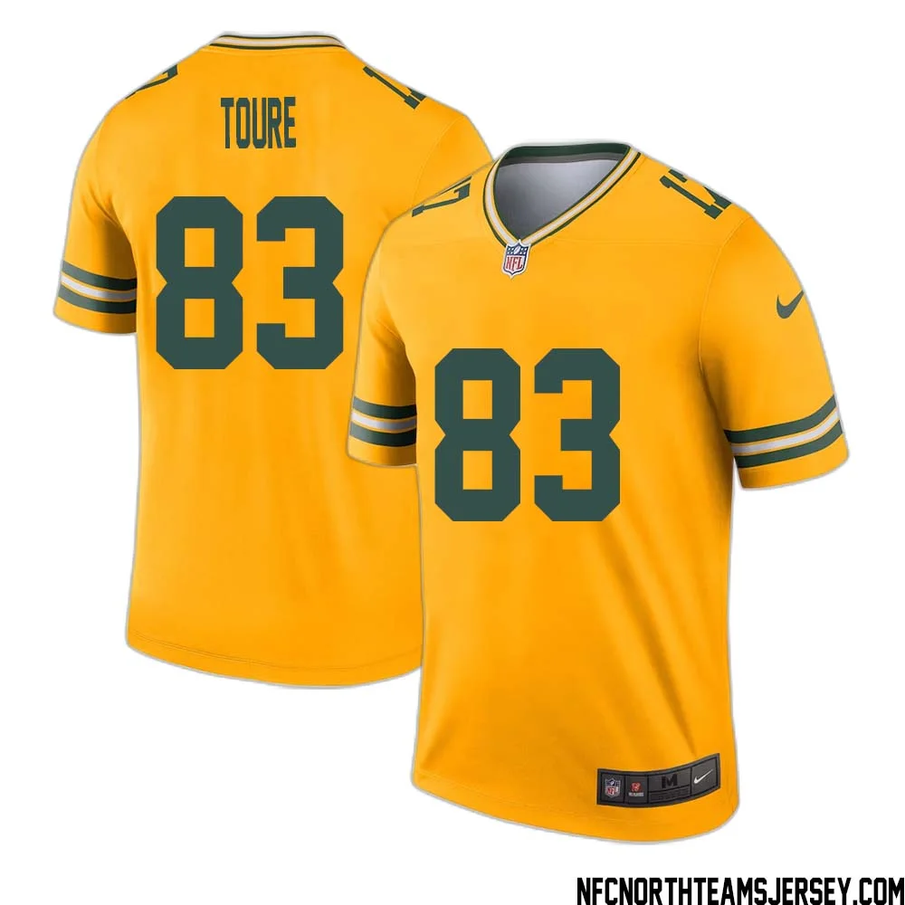 Samori Toure No 83 Davante Adams Green Bay Packers Inverted Legend Jersey Gold