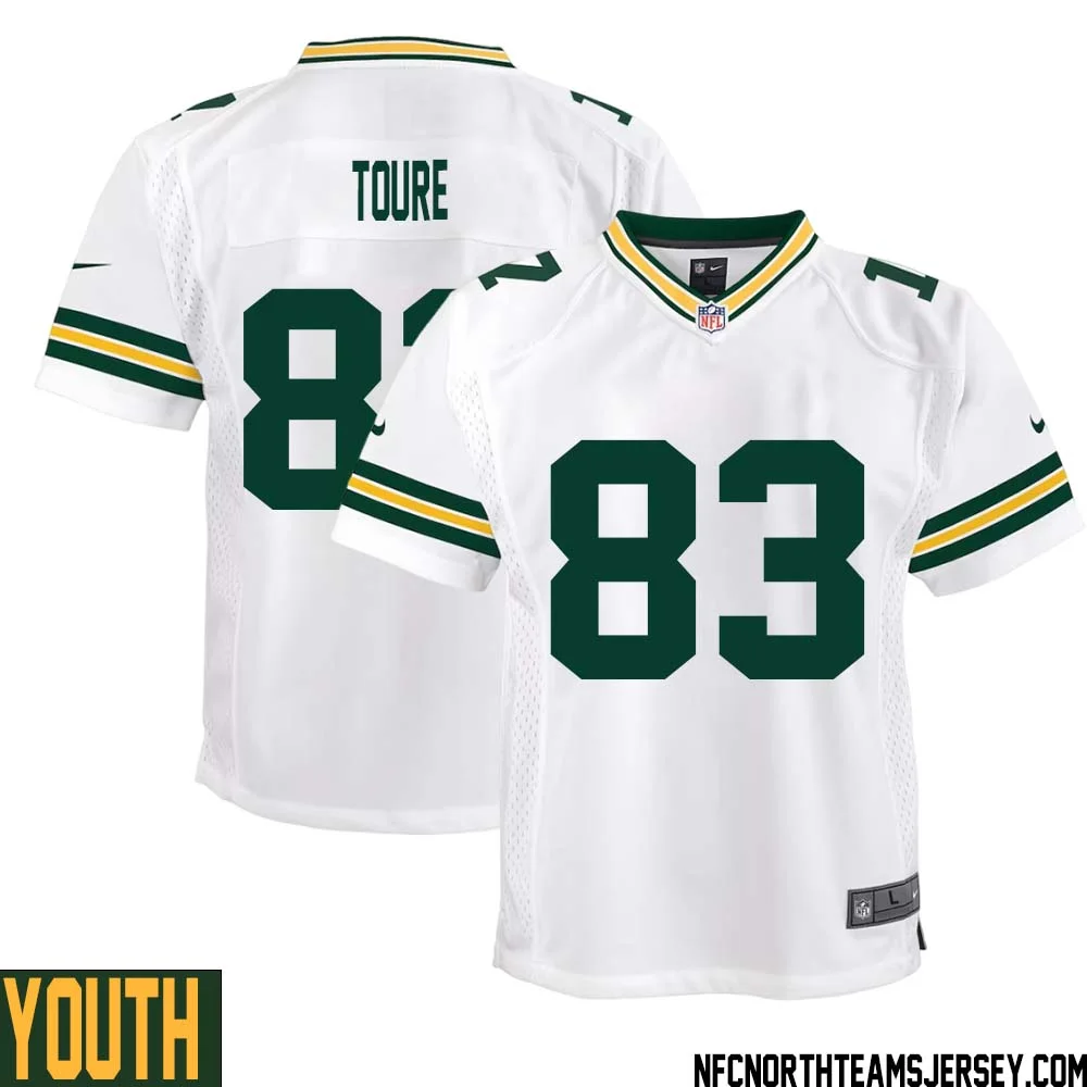 Samori Toure No 83 Green Bay Packers Away Game Jersey Youth White 1