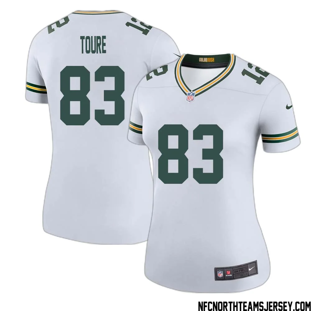 Samori Toure No 83 Green Bay Packers Color Rush Legend Jersey White Womens 1