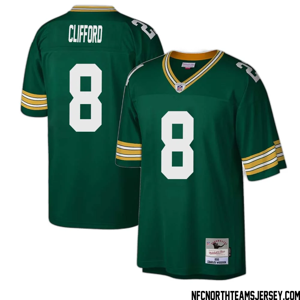 Sean Clifford No 8 Green Bay Packers Mitchell Ness Legacy Replica Jersey Green 1