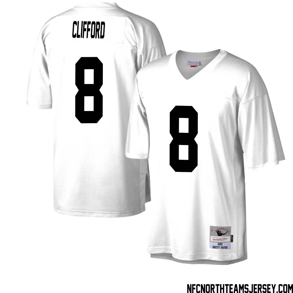 Sean Clifford No 8 Green Bay Packers Mitchell Ness Legacy Replica Jersey White