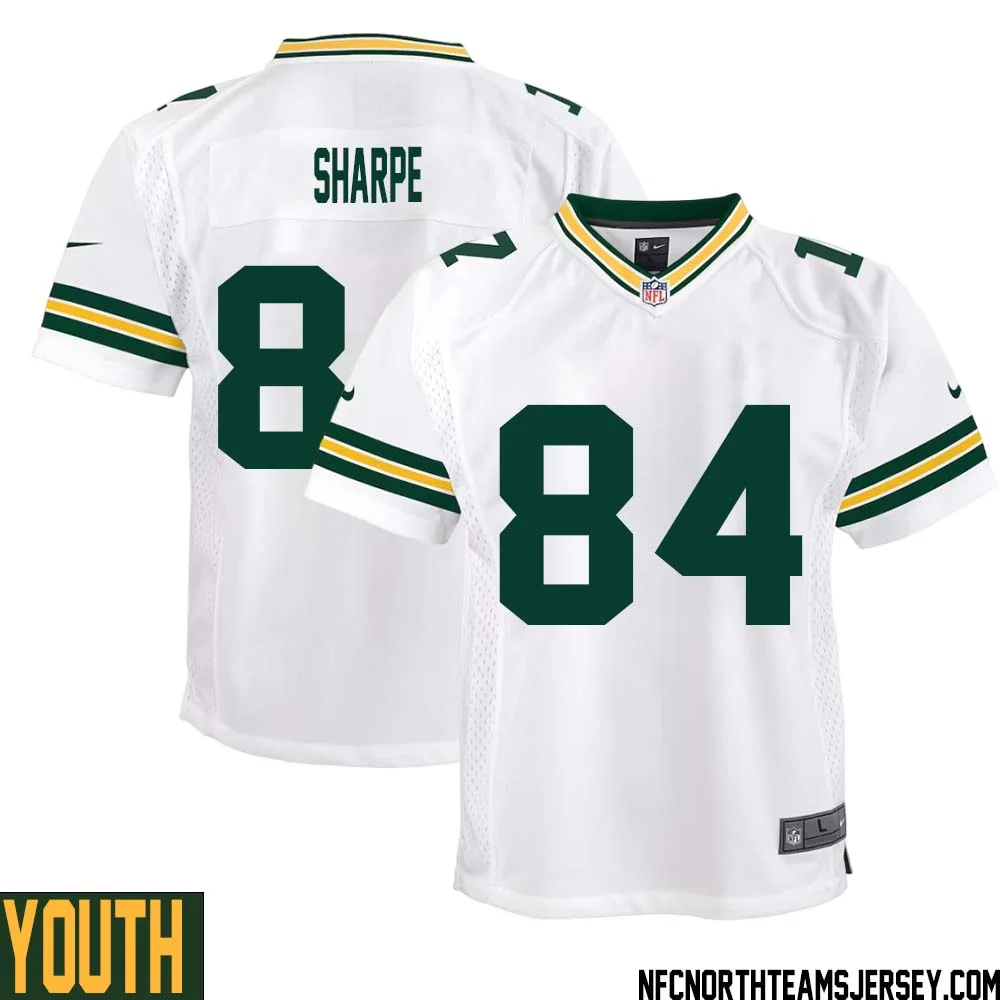 Sterling Sharpe No 84 Green Bay Packers Away Game Jersey Youth White