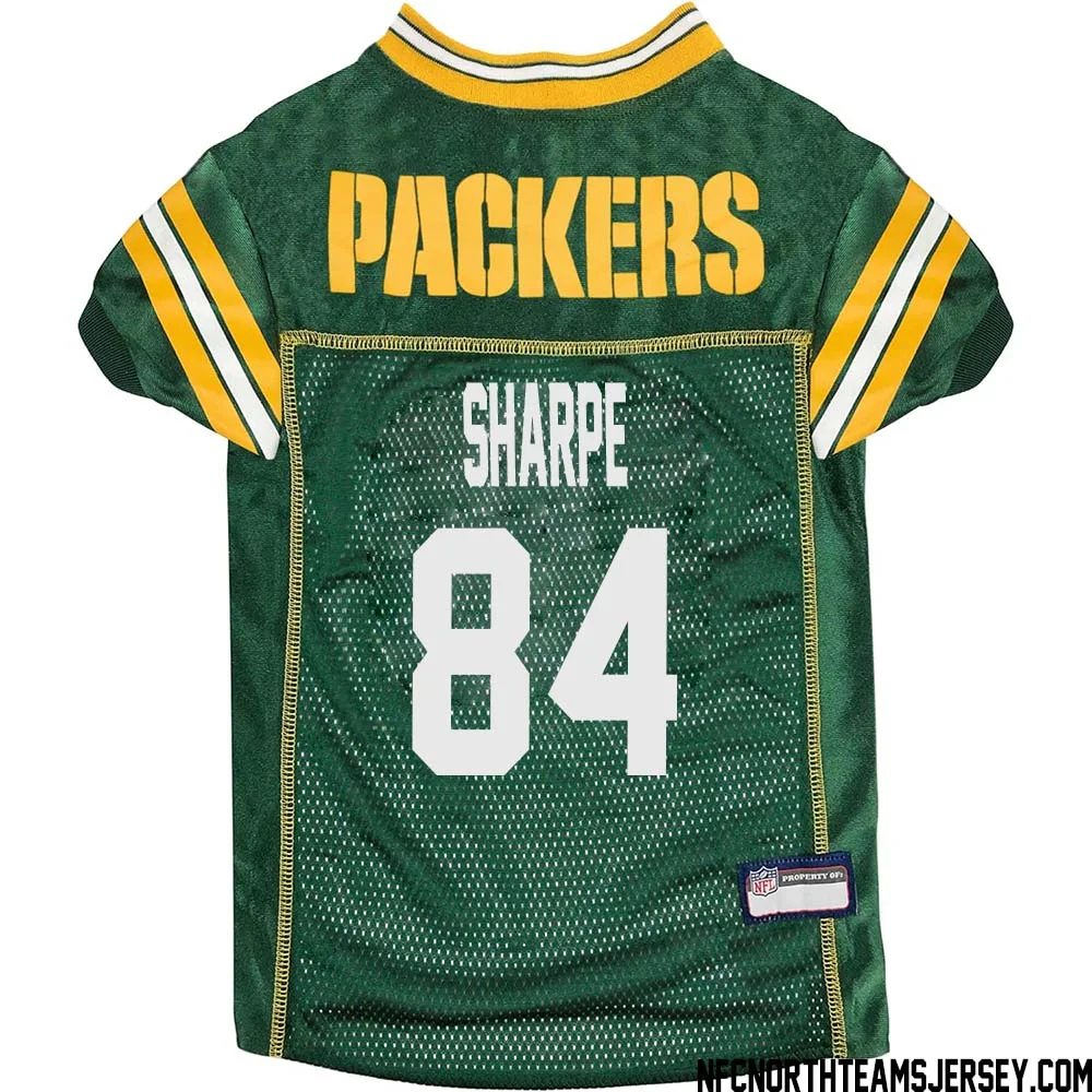 Sterling Sharpe No 84 Green Bay Packers Dog Jersey Green 1