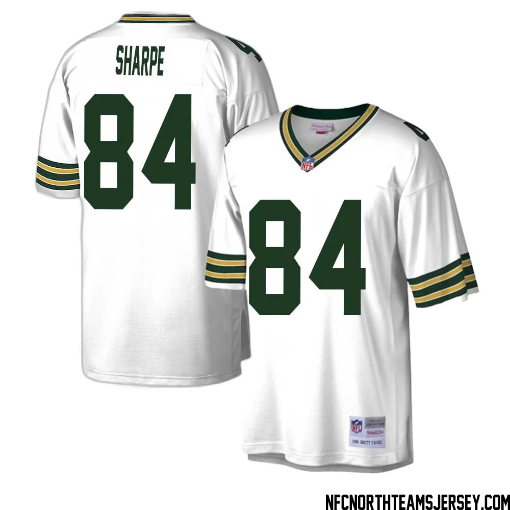 Sterling Sharpe No 84 Green Bay Packers Mitchell Ness Legacy Replica Jersey White 1 1