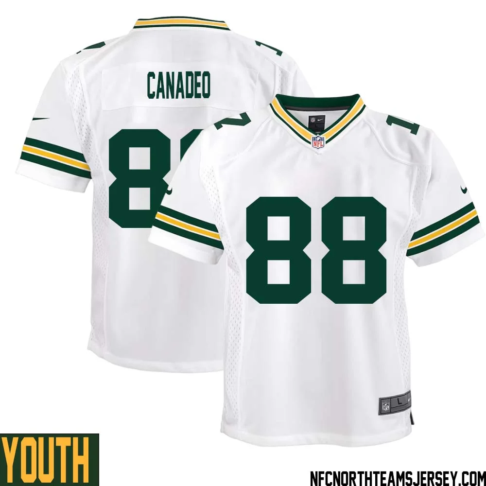 Tony Canadeo No 88 Green Bay Packers Away Game Jersey Youth White