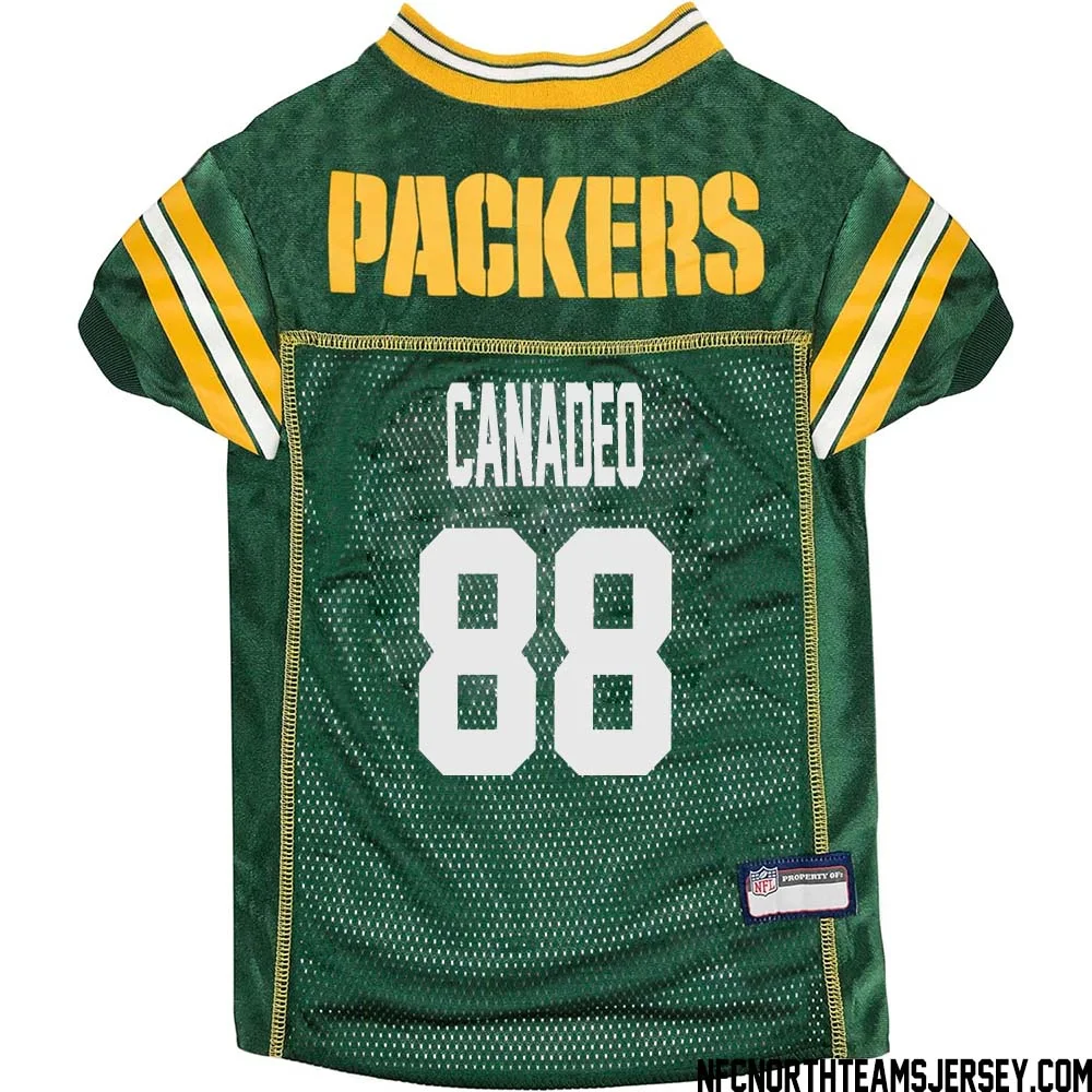 Tony Canadeo No 88 Green Bay Packers Dog Jersey Green 1