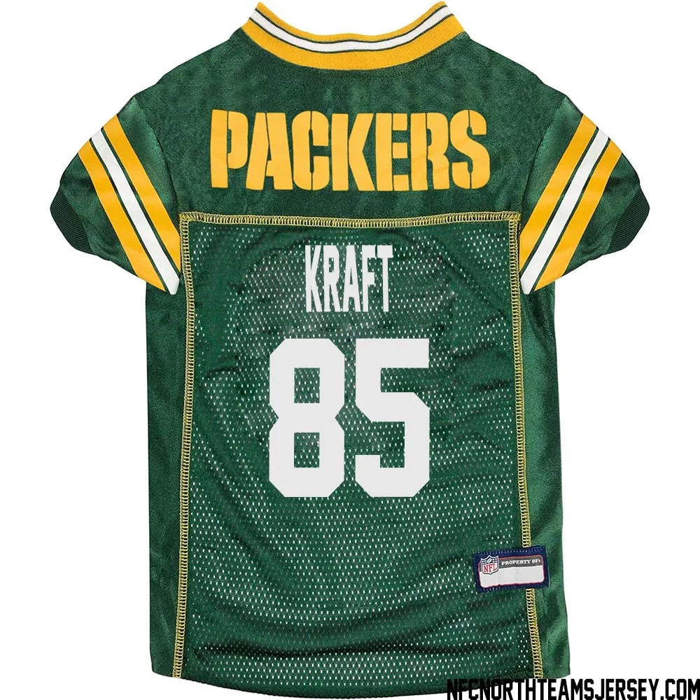 Tucker Kraft No 85 Green Bay Packers Dog Jersey Green 1
