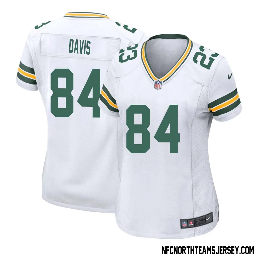 Tyler Davis No 84 Green Bay Packers Away Game Jersey Womens White 1