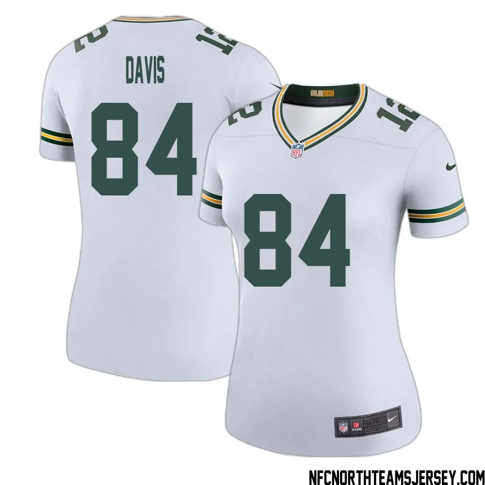 Tyler Davis No 84 Green Bay Packers Color Rush Legend Jersey White Womens 1